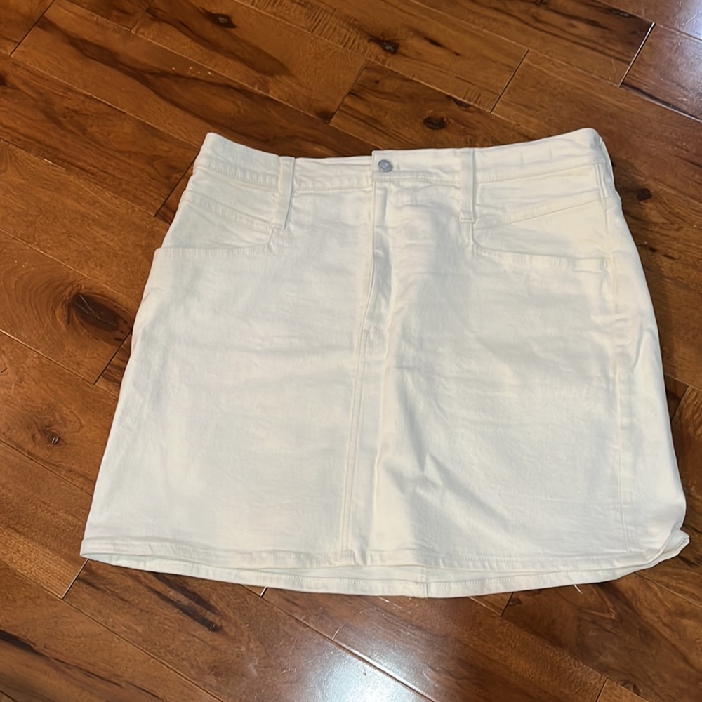Madewell Size 33 White Jean Skirt